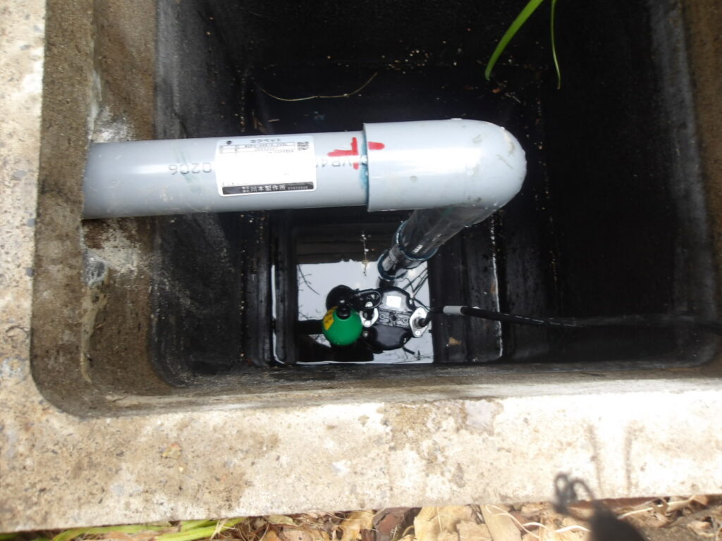 水中ポンプ交換後