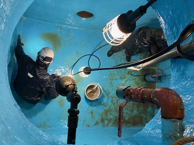 蓄熱槽(空調用)清掃・消毒(名古屋市・オフィスビル)